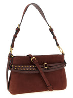 Bordeaux Lamb Leather Mini Trapezoid Shoulder Bag