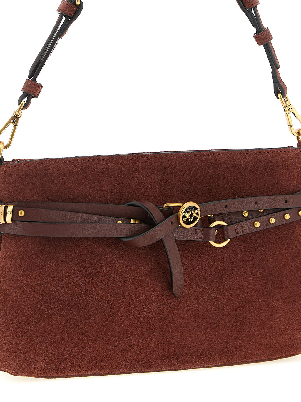 Bordeaux Lamb Leather Mini Trapezoid Shoulder Bag
