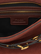 Bordeaux Lamb Leather Mini Trapezoid Shoulder Bag