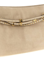 Beige Cowhide Belt Shoulder Bag