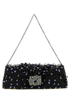 Black Viscose Silk Satin Clutch