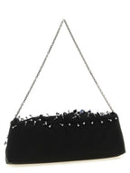 Black Viscose Silk Satin Clutch