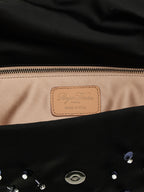 Black Viscose Silk Satin Clutch