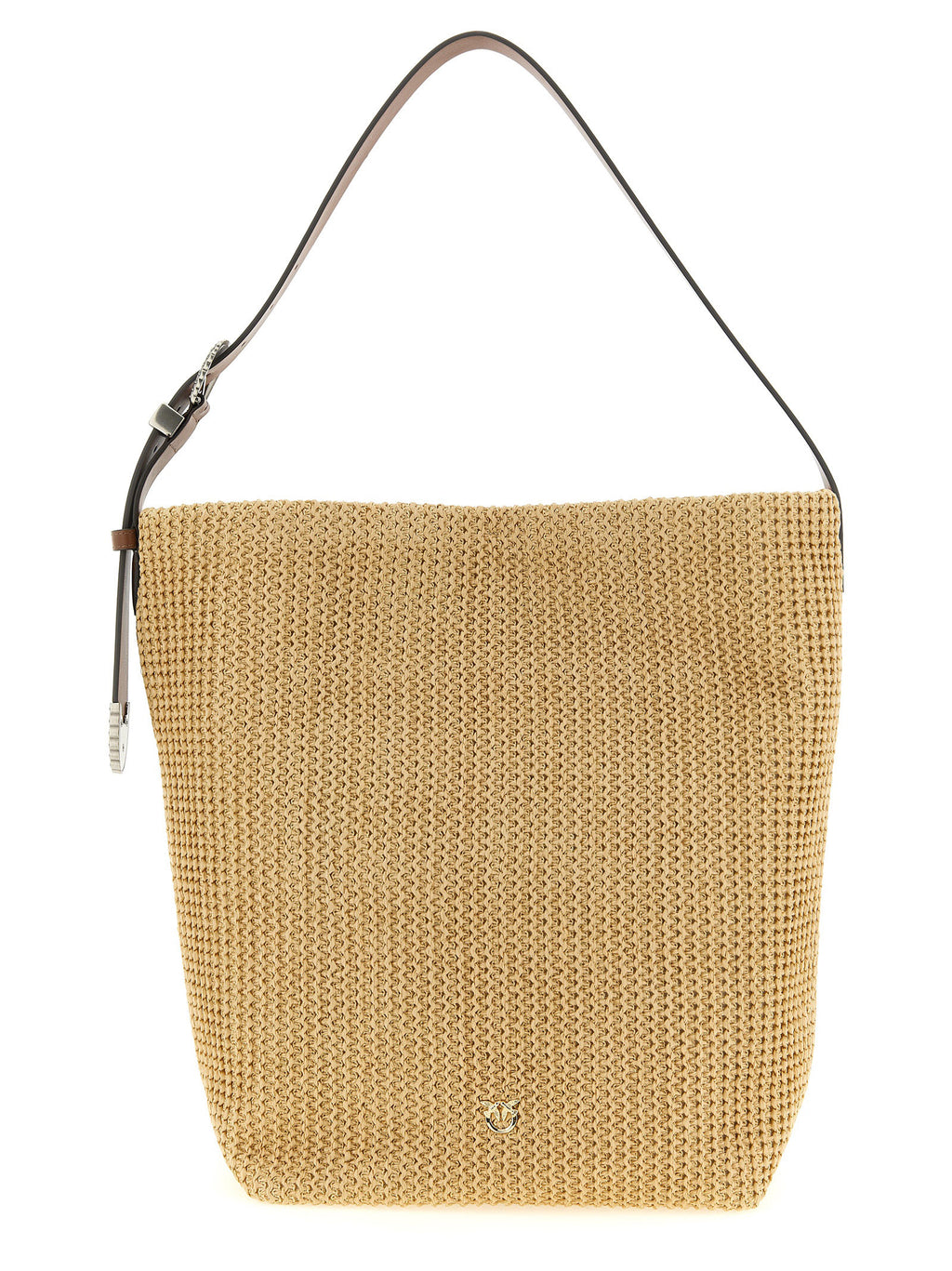 Beige Raffia Bucket Bag