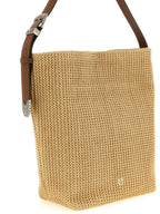 Beige Raffia Bucket Bag
