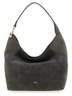 Gray Calfskin Lara Shoulder Bag