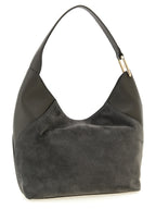 Gray Calfskin Lara Shoulder Bag
