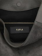 Gray Calfskin Lara Shoulder Bag