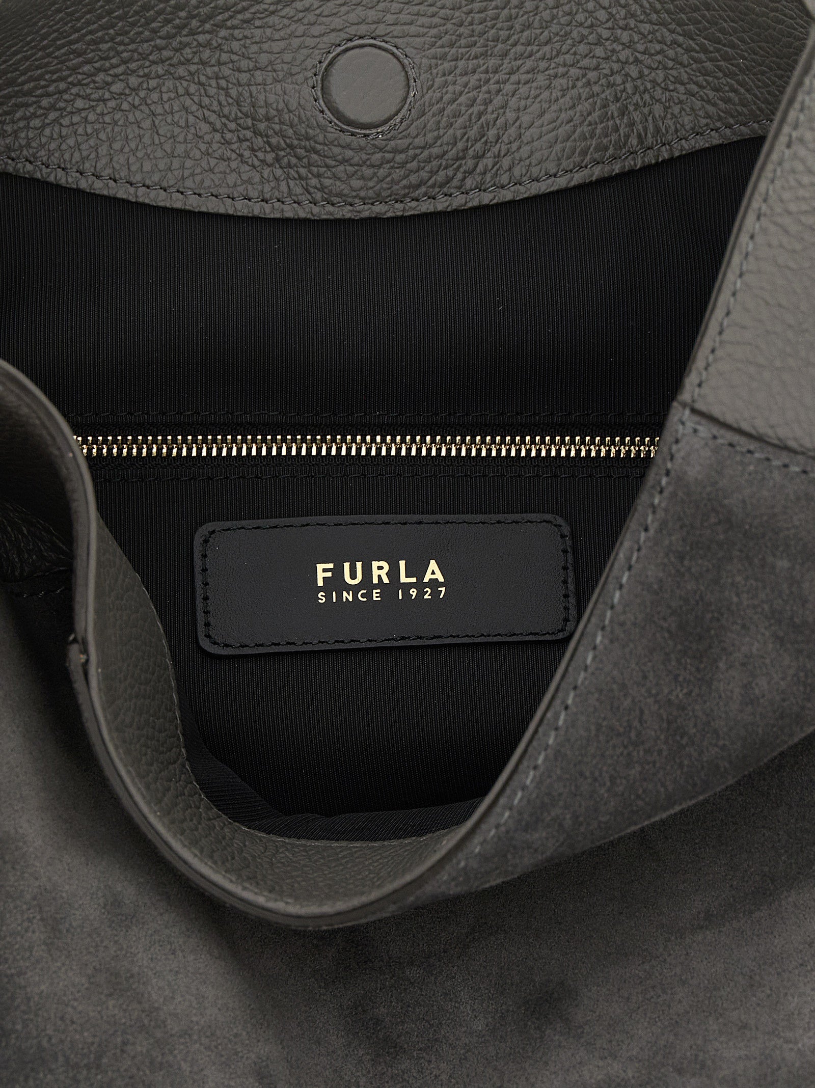 Gray Calfskin Lara Shoulder Bag