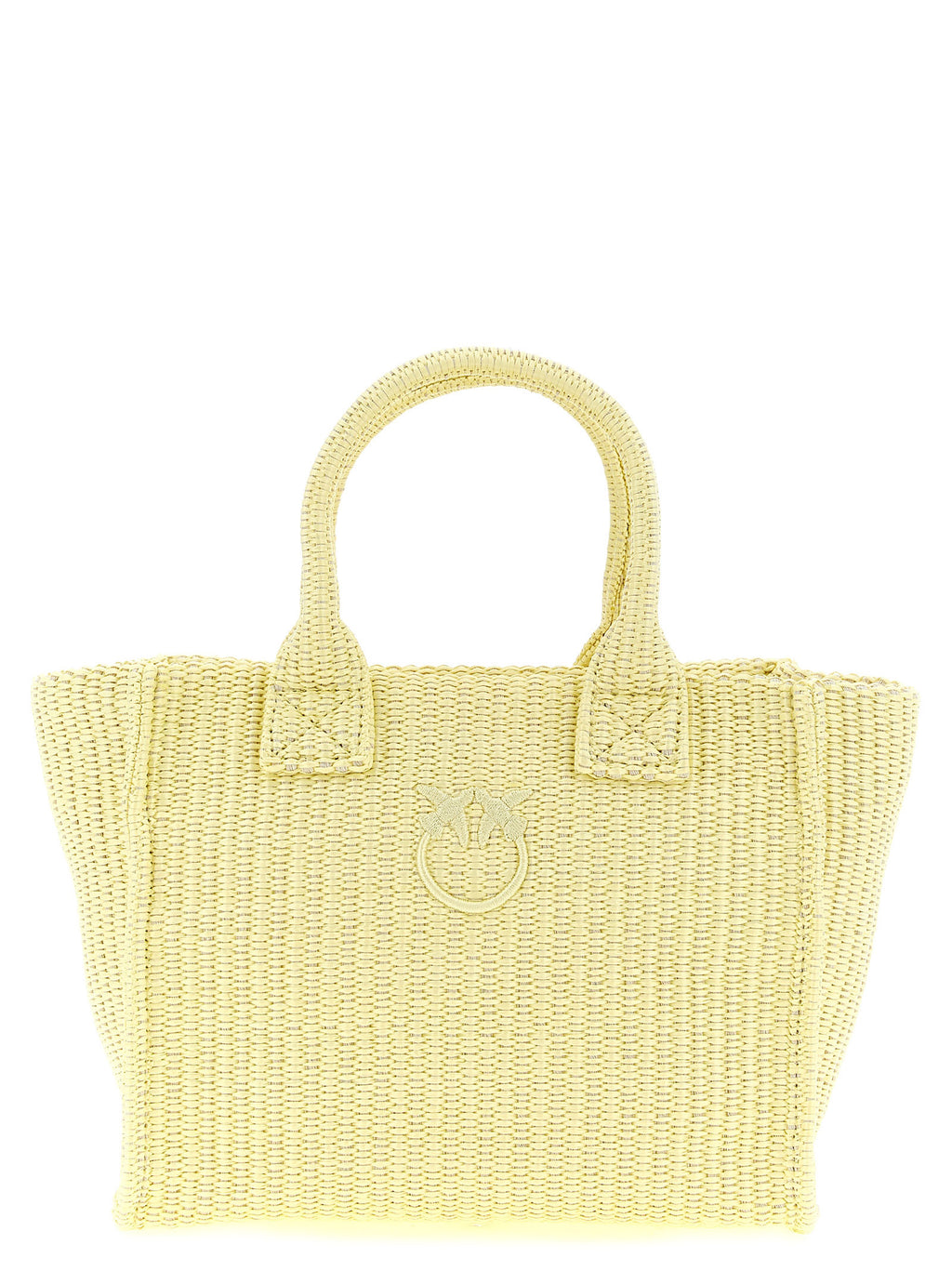 Mini Raffia & Polypropylene Tote Bag