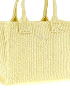 Mini Raffia & Polypropylene Tote Bag
