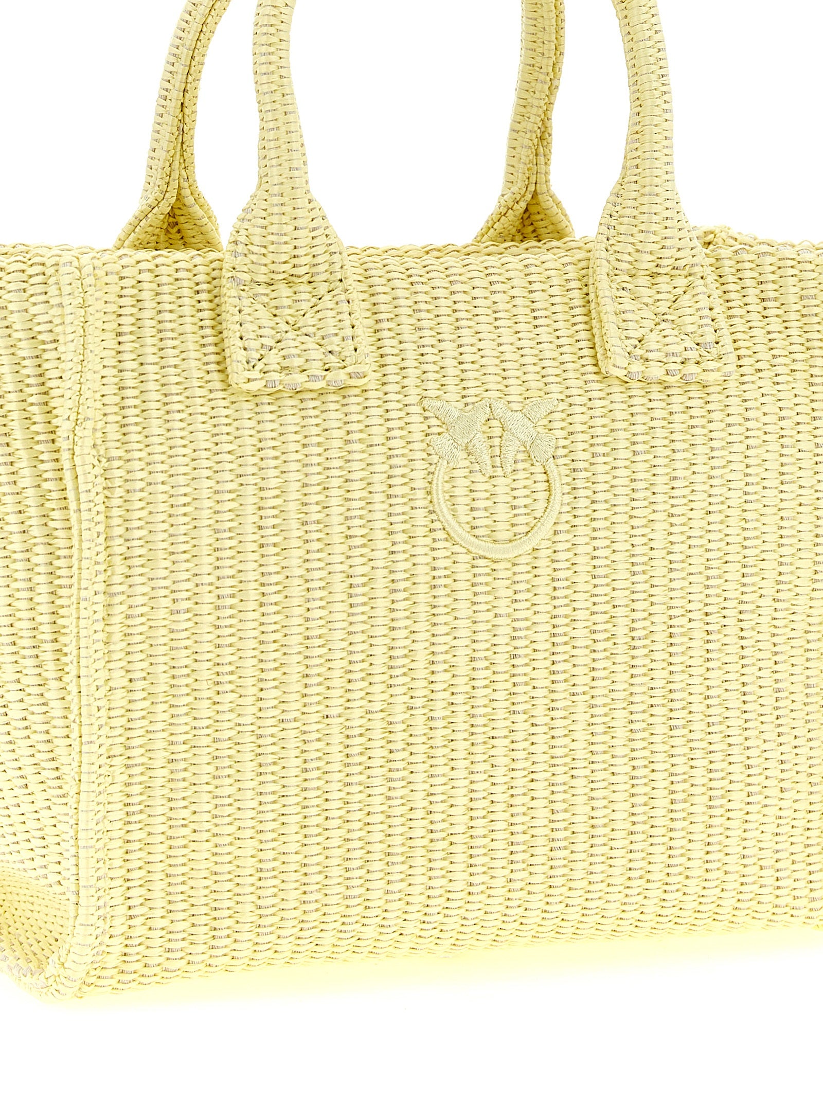 Mini Raffia & Polypropylene Tote Bag