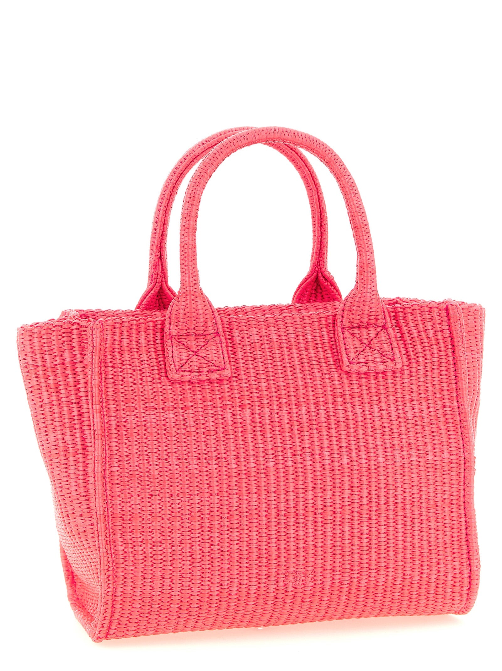 Fuchsia Polypropylene Love Birds Diamond Mini Shopping Bag