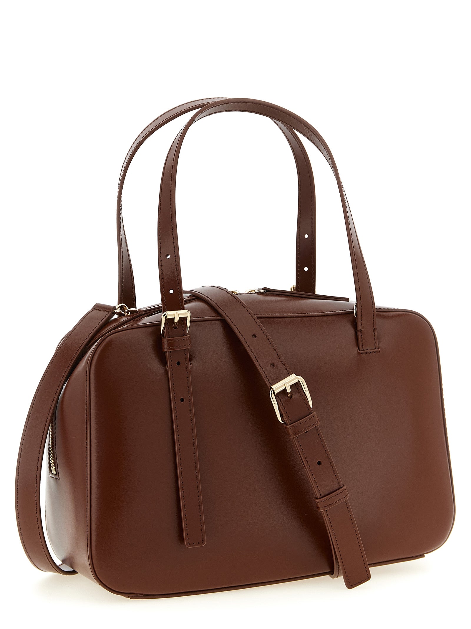 Brown Cowhide Virginie Box Handbag