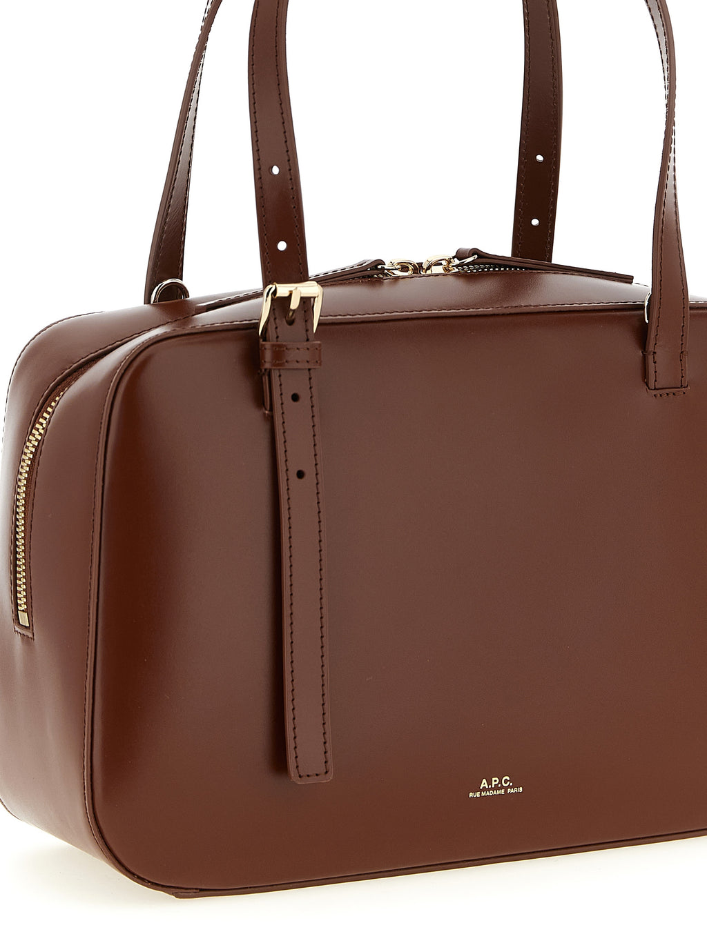 Brown Cowhide Virginie Box Handbag