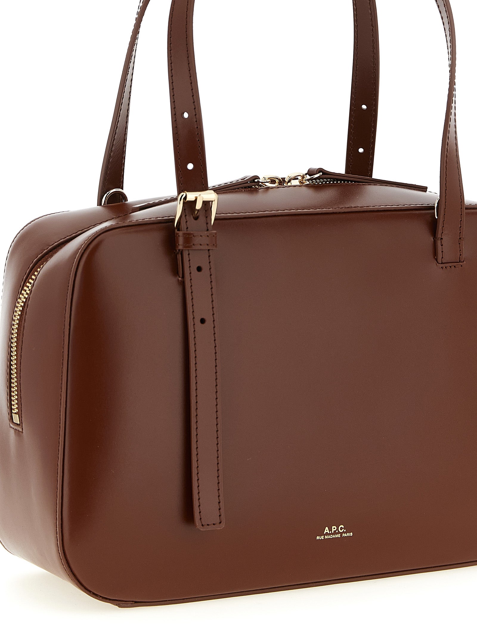 Brown Cowhide Virginie Box Handbag