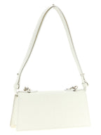 White Calfskin Jewelled Mini Shoulder Bag