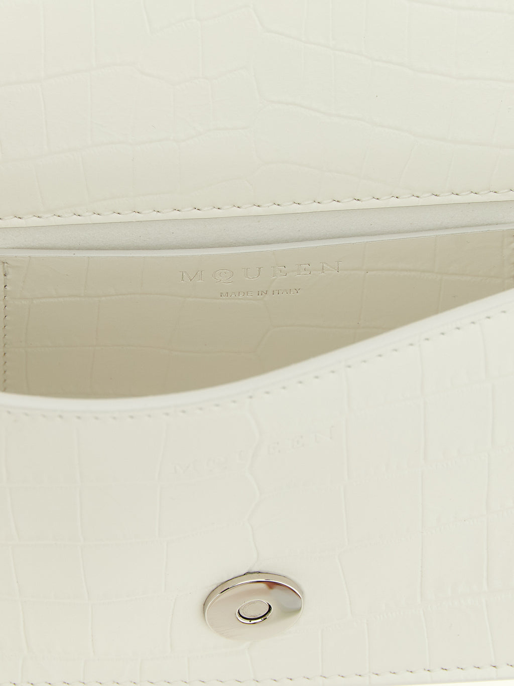 White Calfskin Jewelled Mini Shoulder Bag
