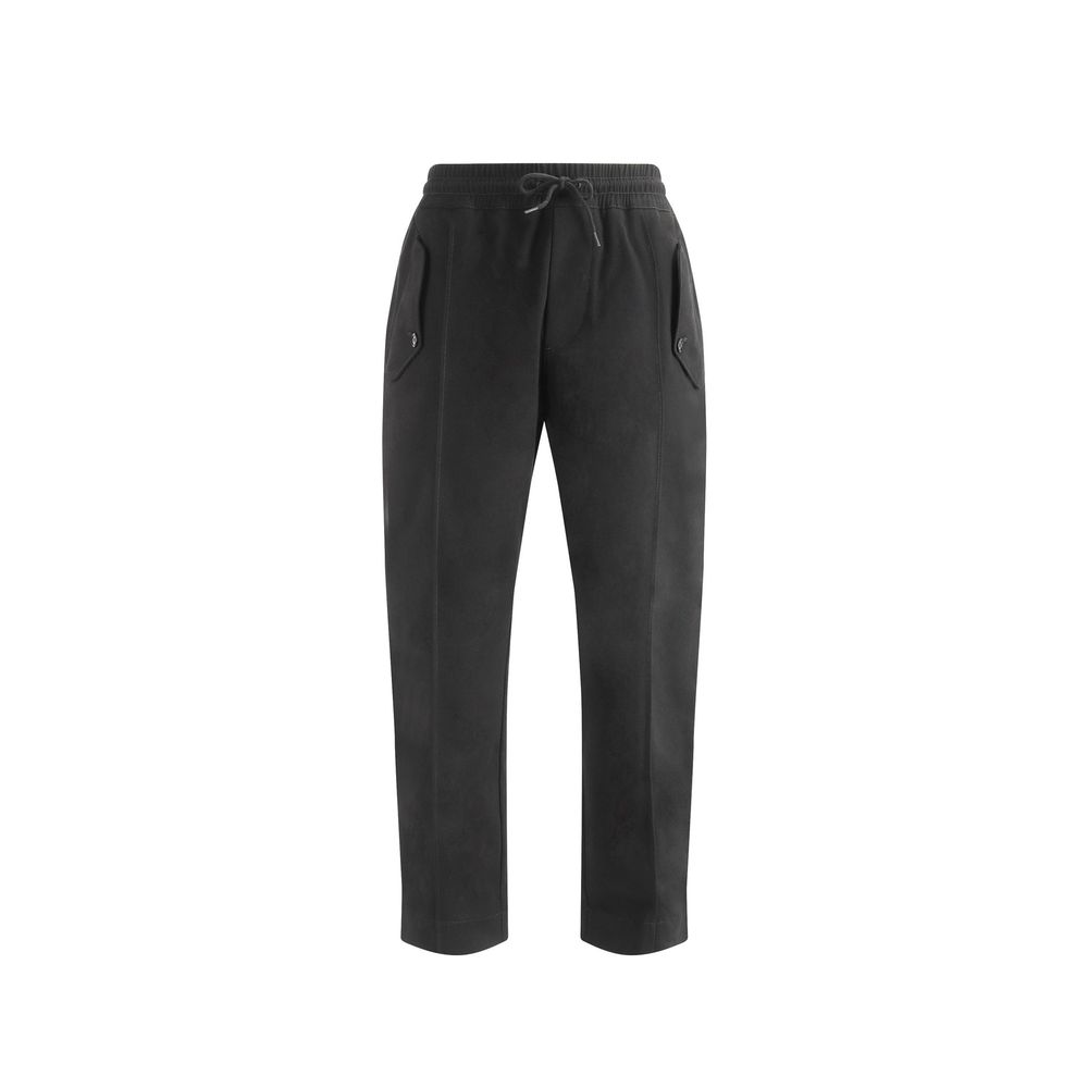 Black Cotton Jogger Pants