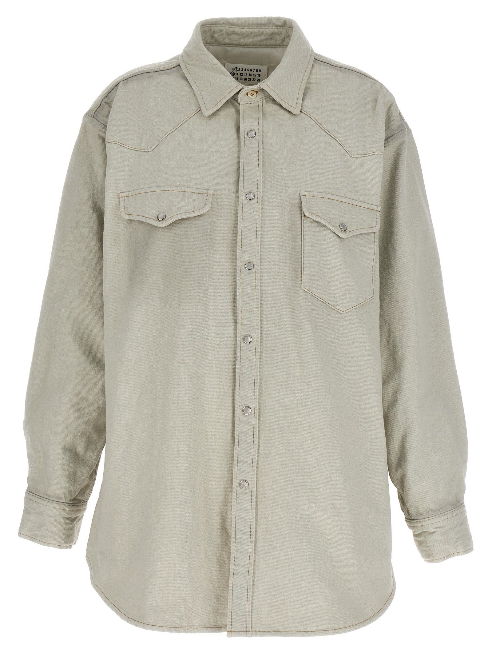 Padded Cotton Denim Overshirt