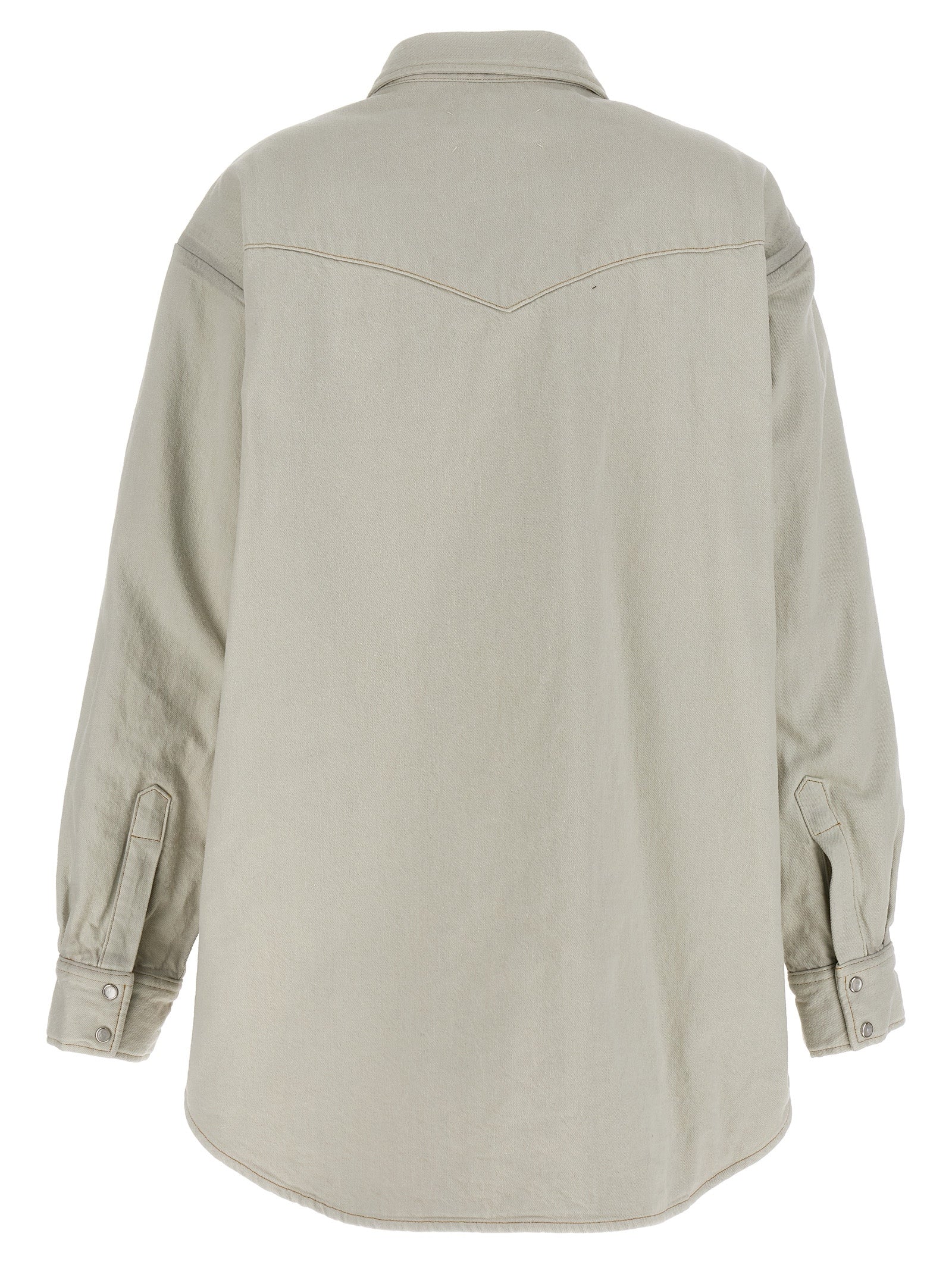Padded Cotton Denim Overshirt