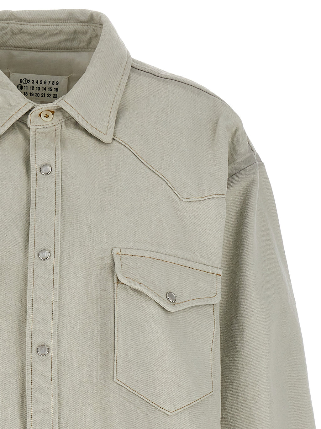Padded Cotton Denim Overshirt