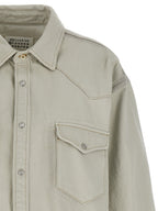 Padded Cotton Denim Overshirt