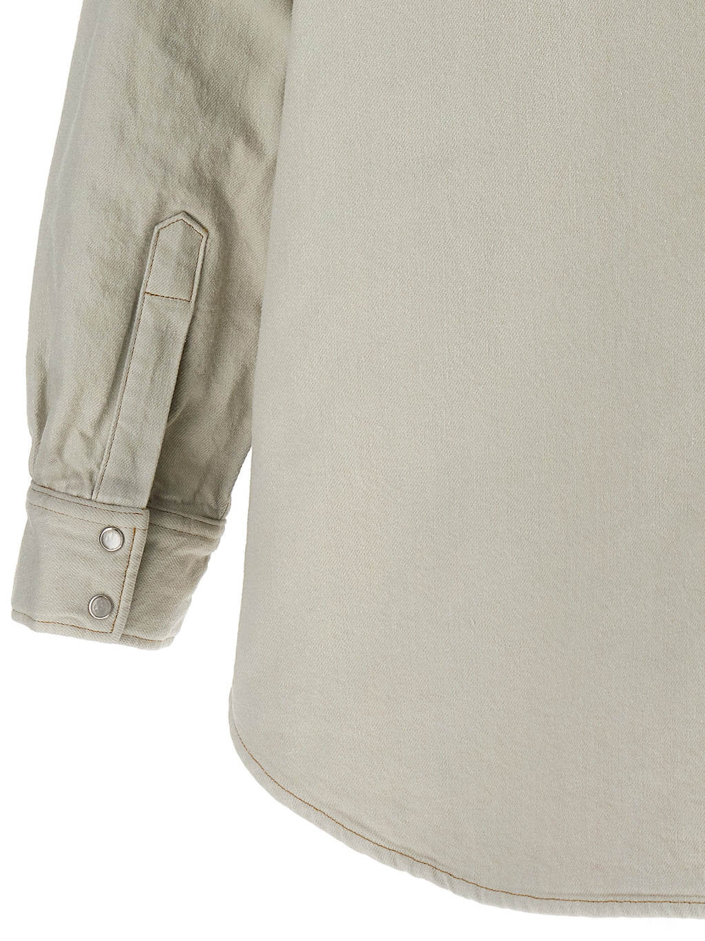 Padded Cotton Denim Overshirt