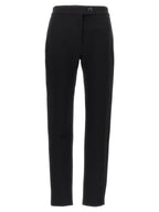 Black Stretch Wool Skinny Pants