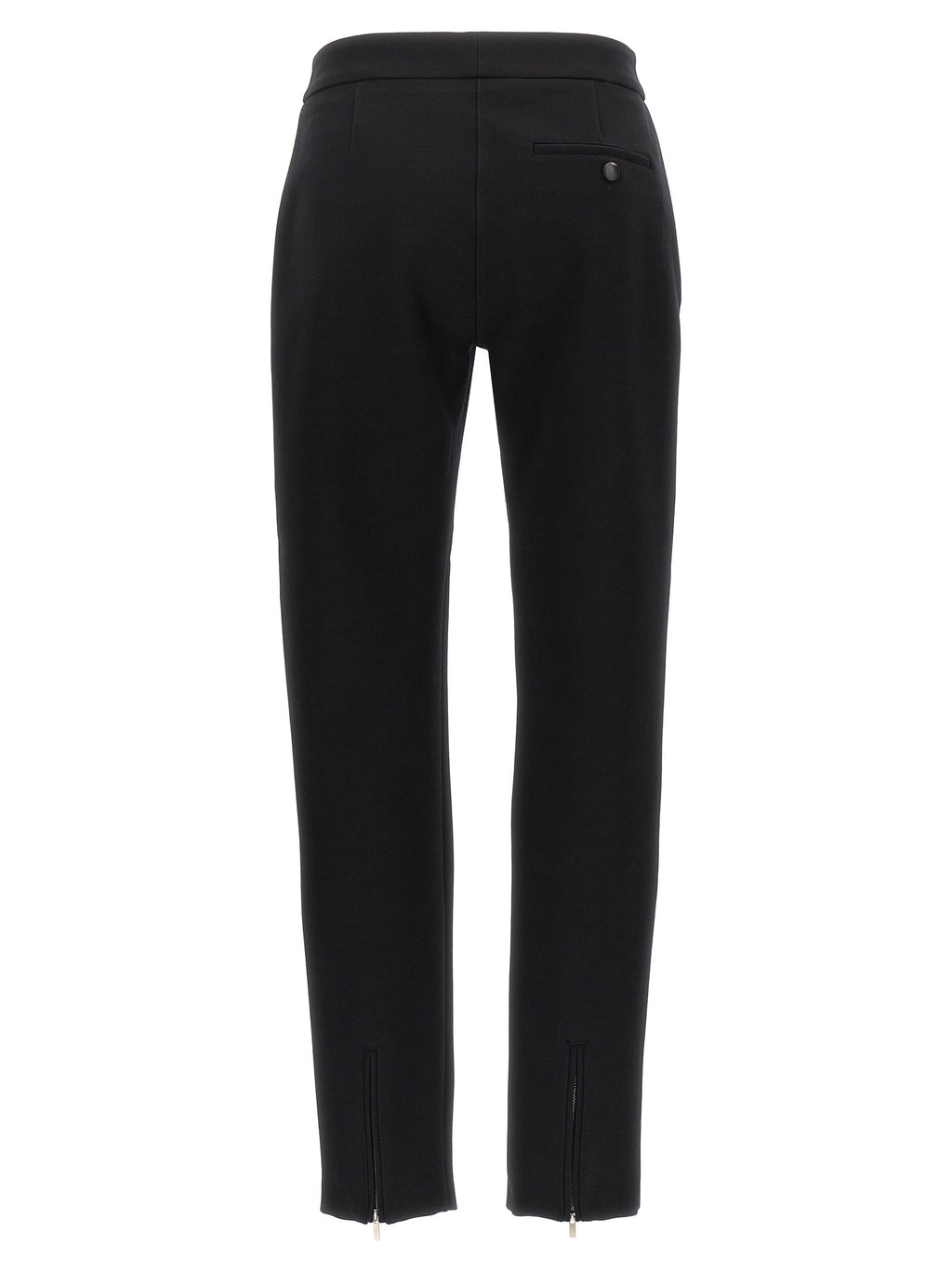 Black Stretch Wool Skinny Pants