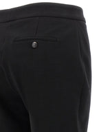 Black Stretch Wool Skinny Pants