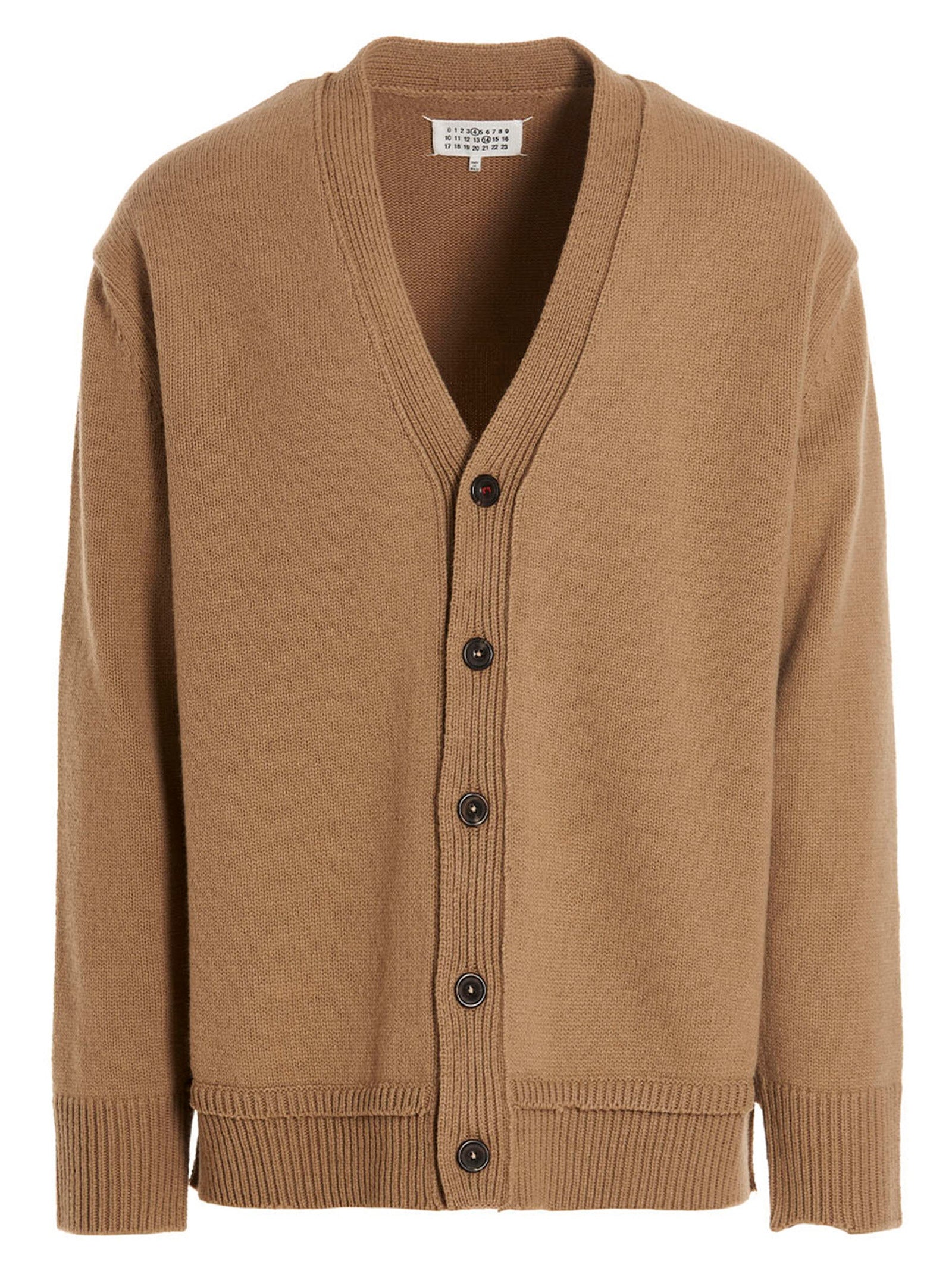 Wool Linen Cotton Used-Effect Cardigan