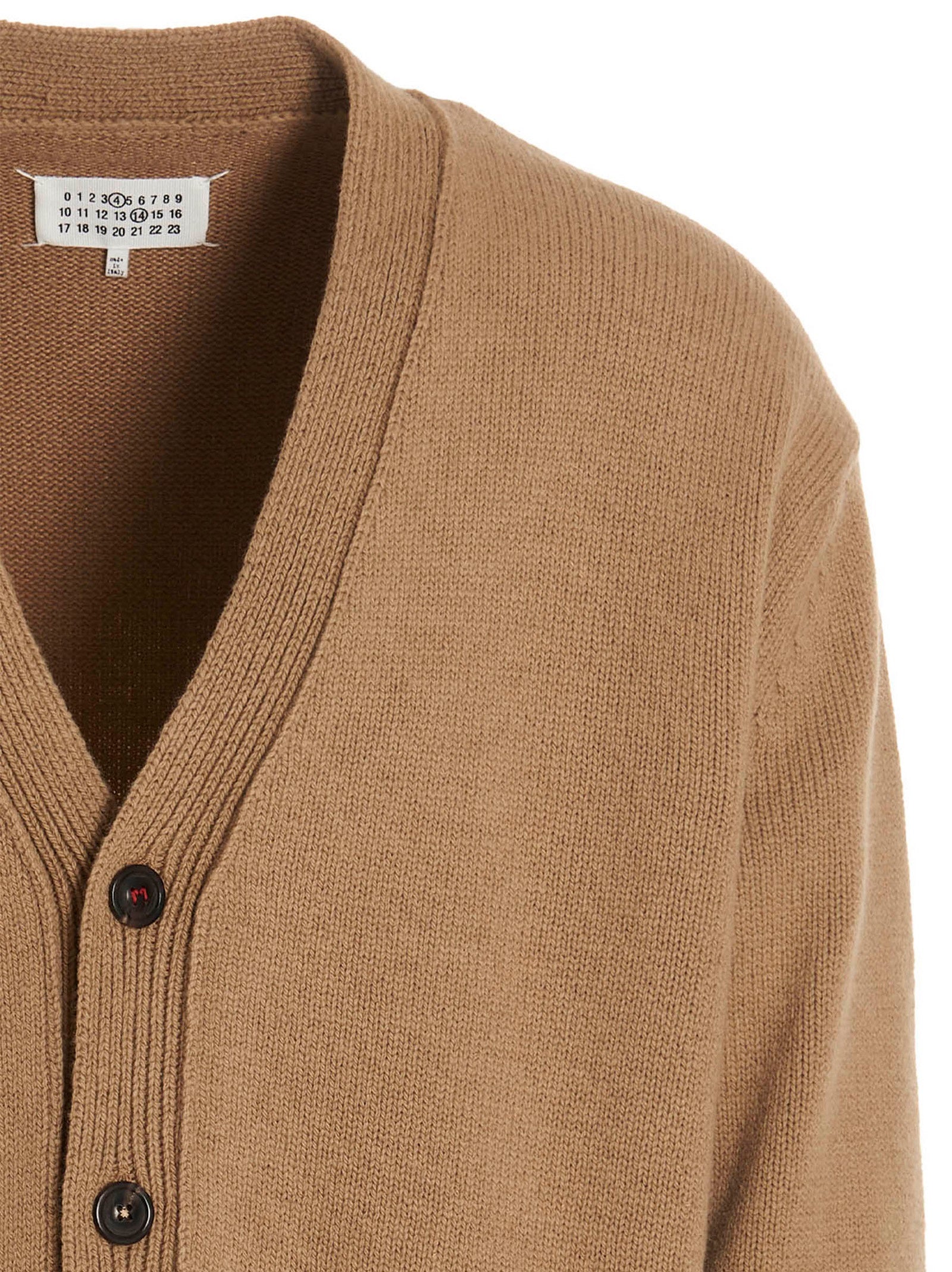 Wool Linen Cotton Used-Effect Cardigan