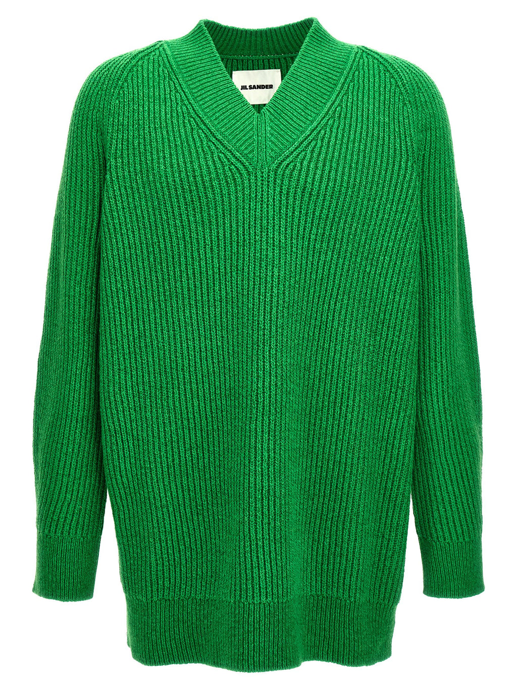 Oversized Cotton-Wool Blend V-Neck Cardigan
