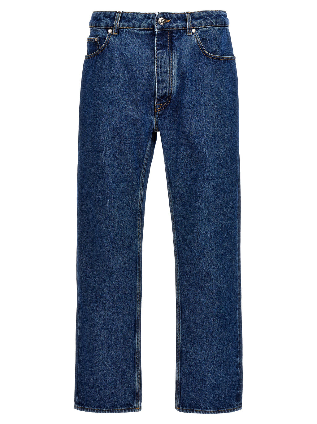 LW Monogram Cotton Straight-Leg Jeans