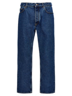 LW Monogram Cotton Straight-Leg Jeans