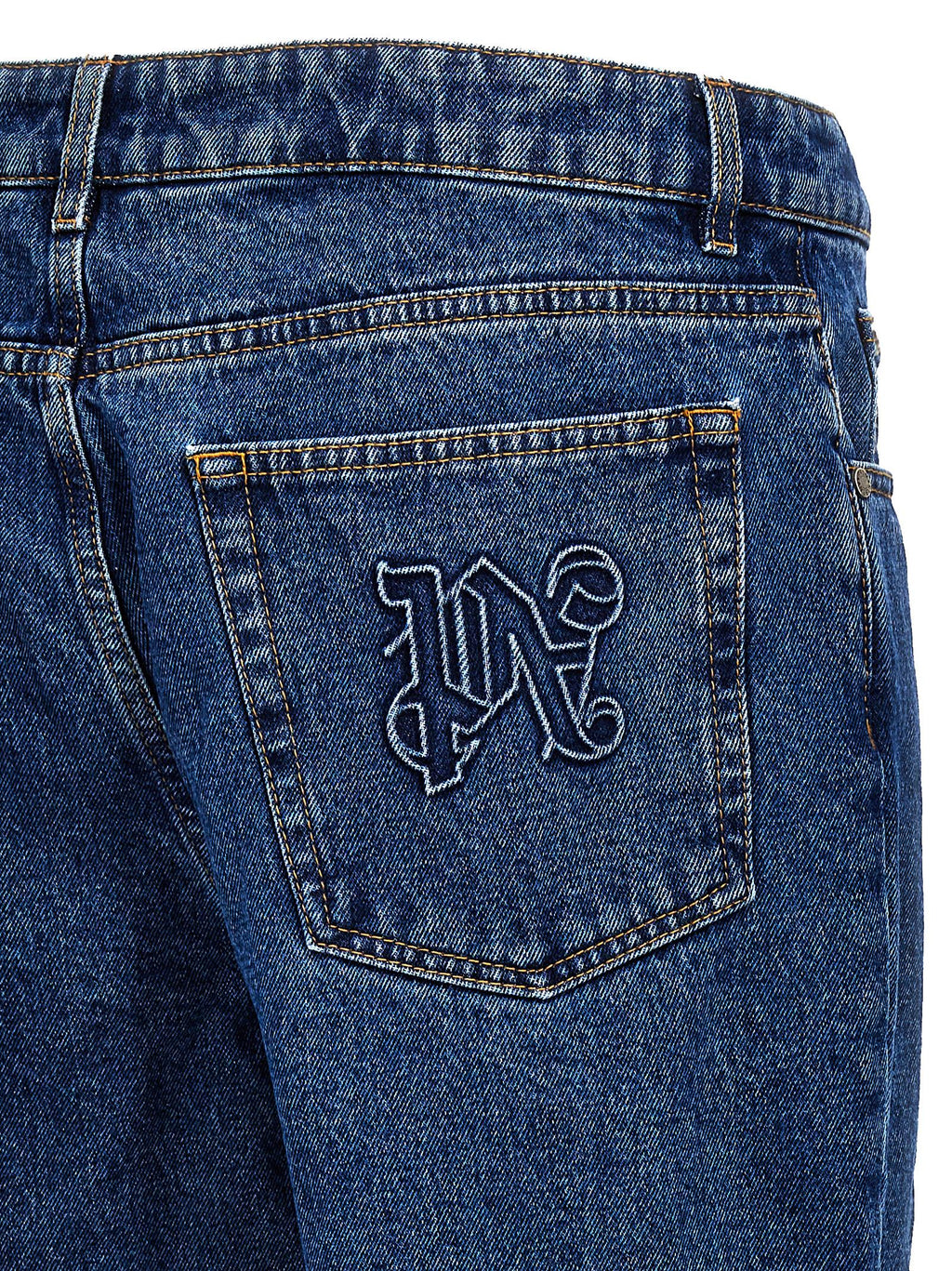 LW Monogram Cotton Straight-Leg Jeans