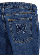LW Monogram Cotton Straight-Leg Jeans