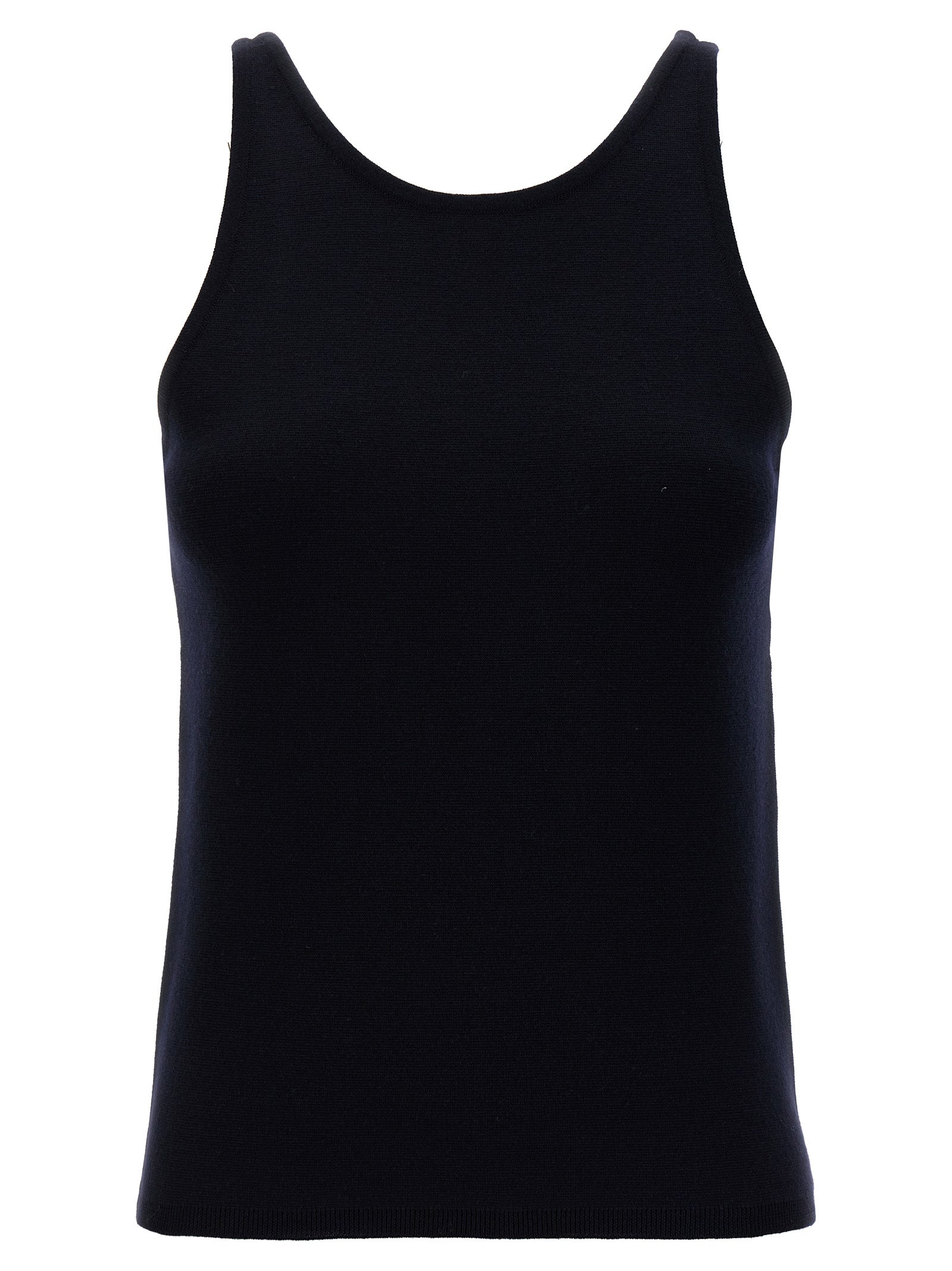 Blue Virgin Wool Tank Top