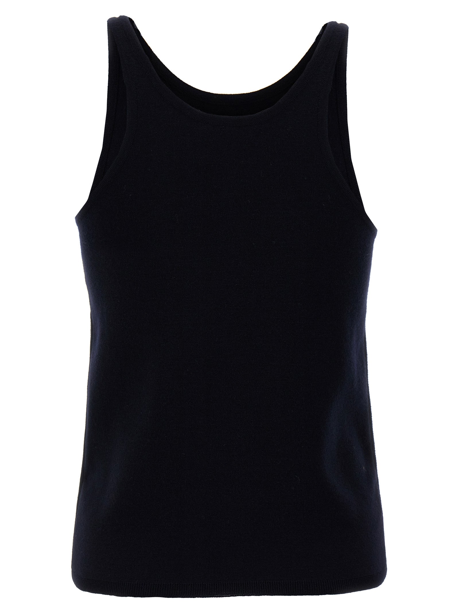 Blue Virgin Wool Tank Top