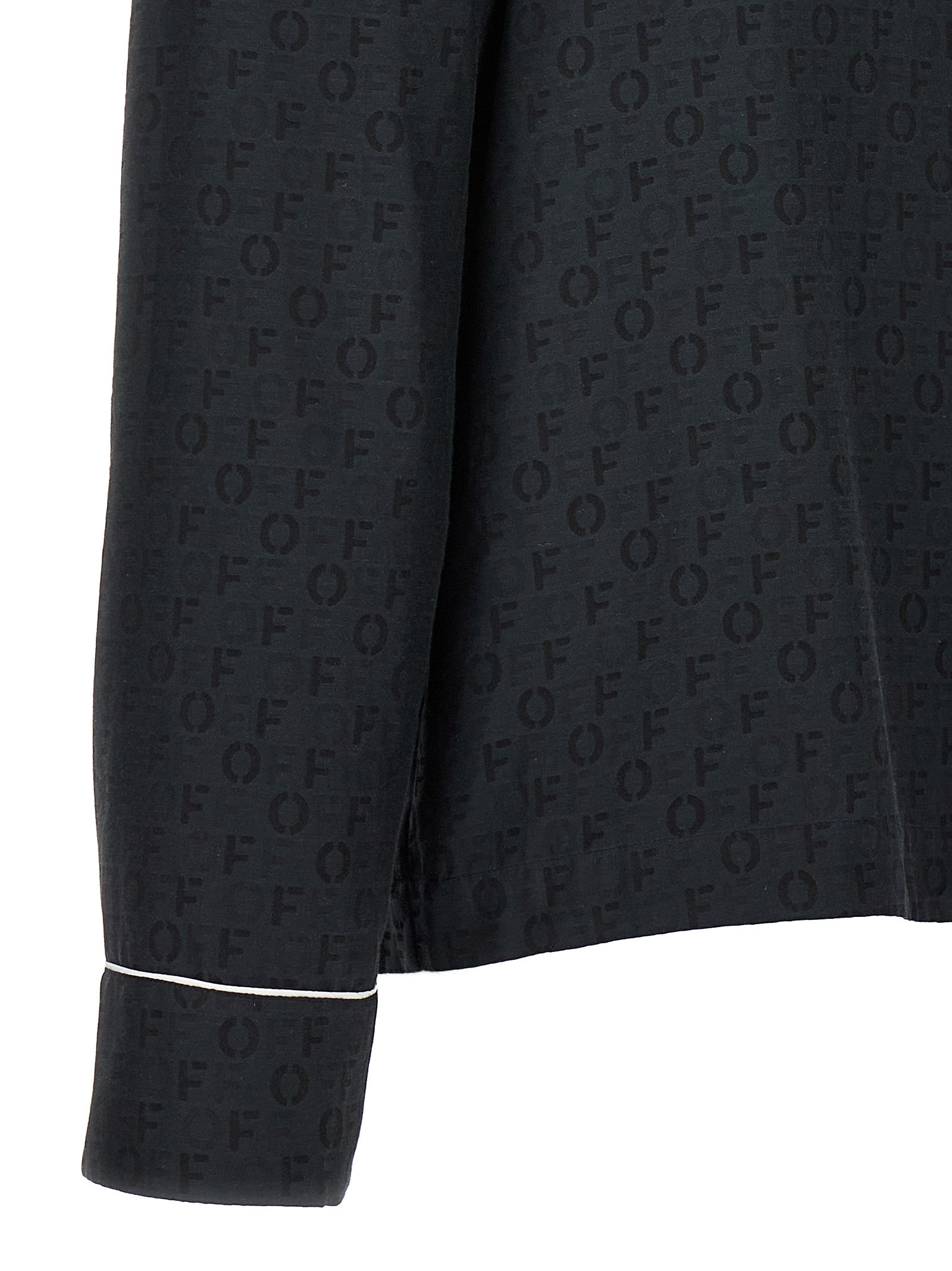 Silk‑Cotton Jacquard Shirt
