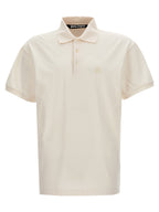 White Polyester Monogram Polo Shirt