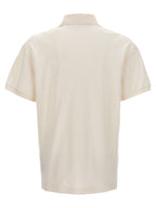 White Polyester Monogram Polo Shirt