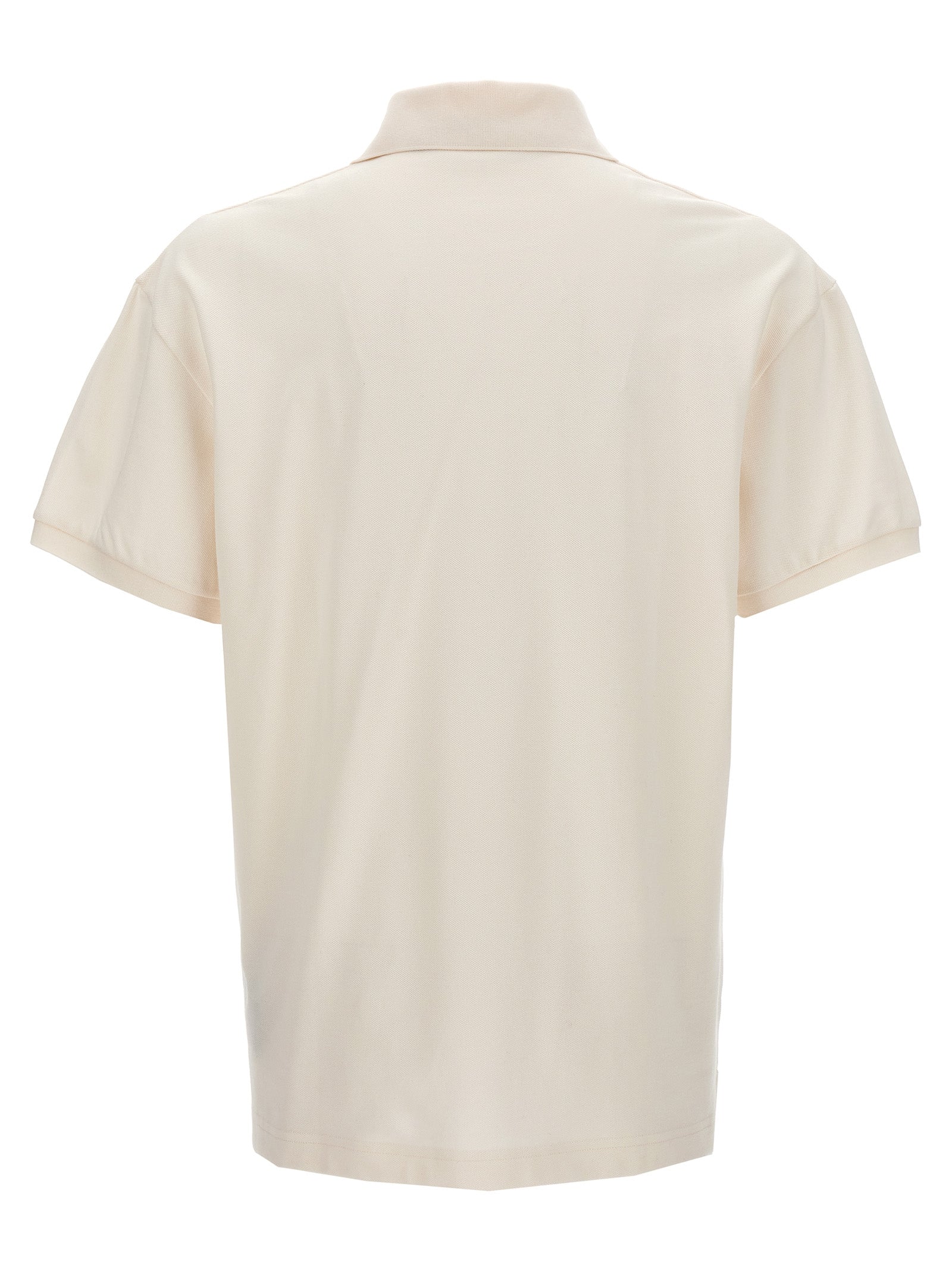 White Polyester Monogram Polo Shirt
