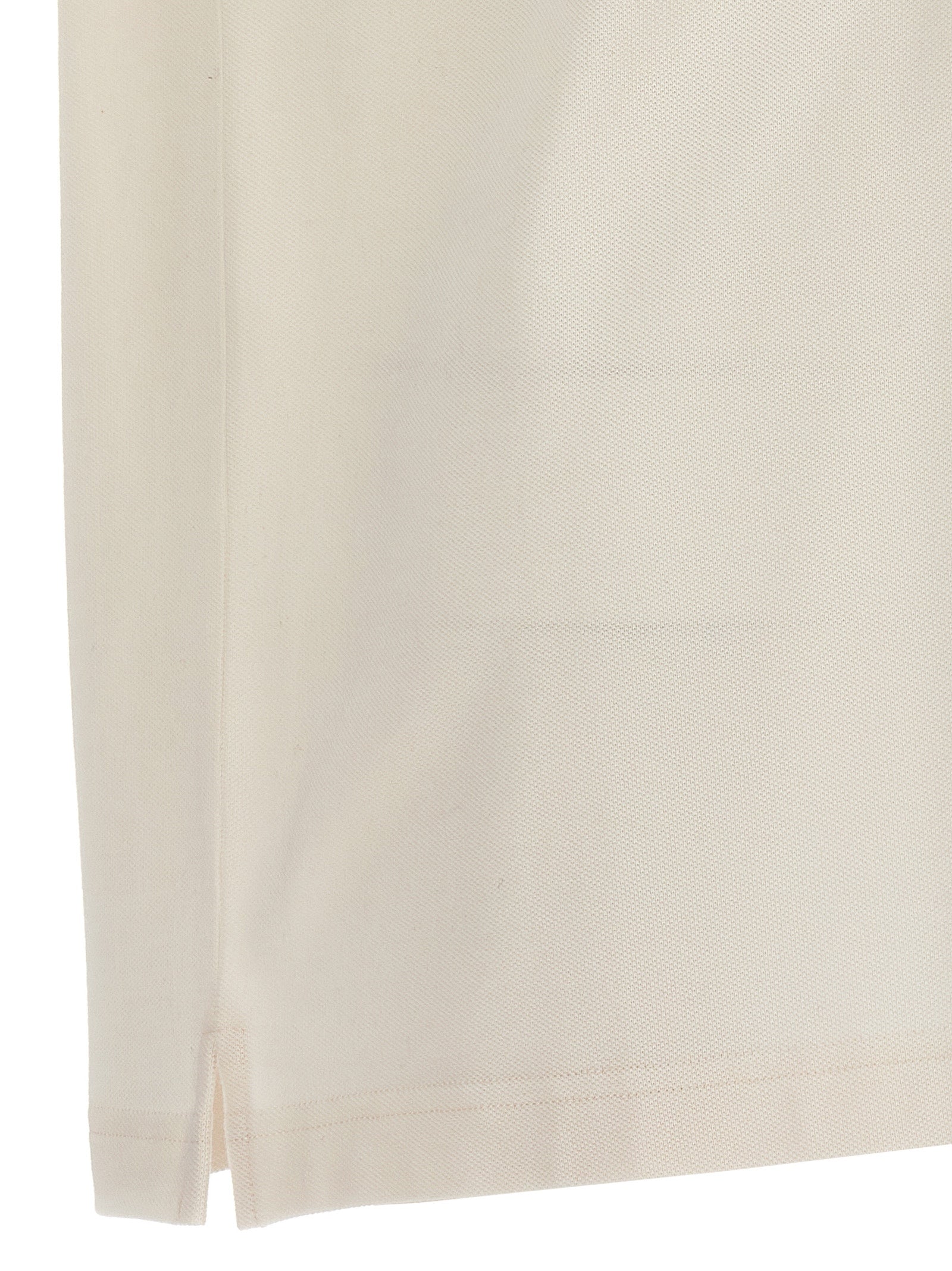 White Polyester Monogram Polo Shirt
