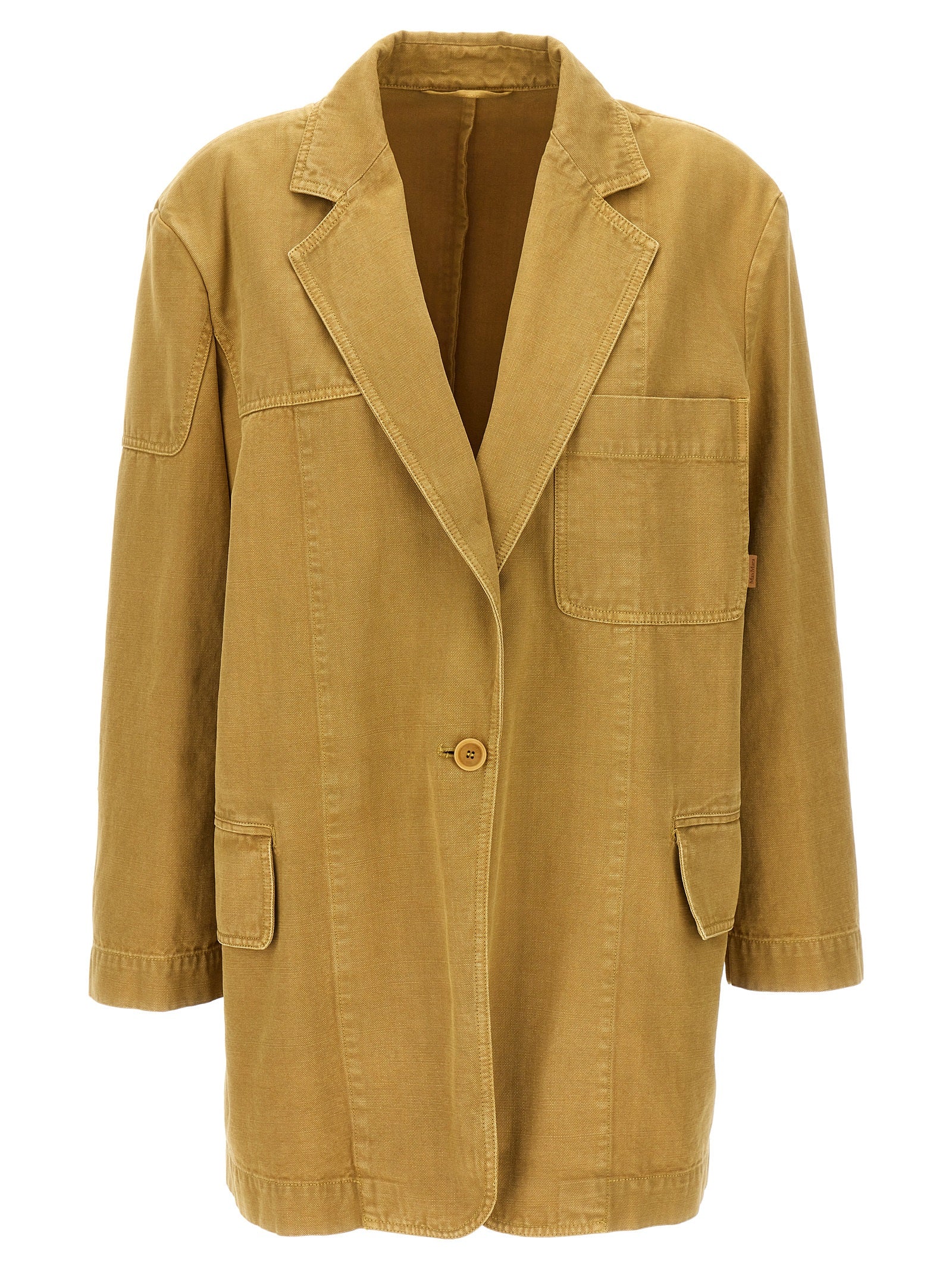 Dizzy Beige Cotton Blazer