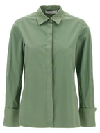 Francia Green Cotton Stretch Shirt