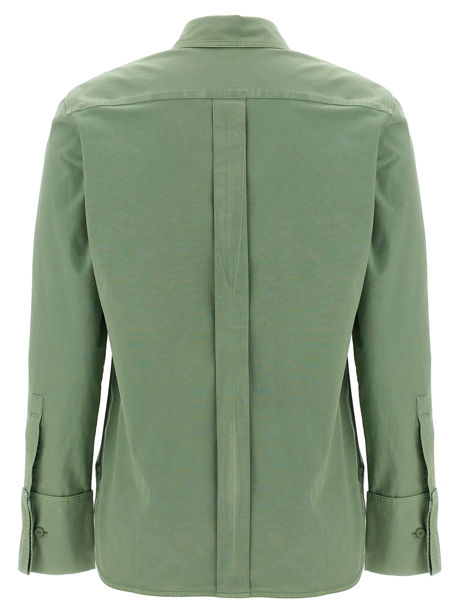 Francia Green Cotton Stretch Shirt