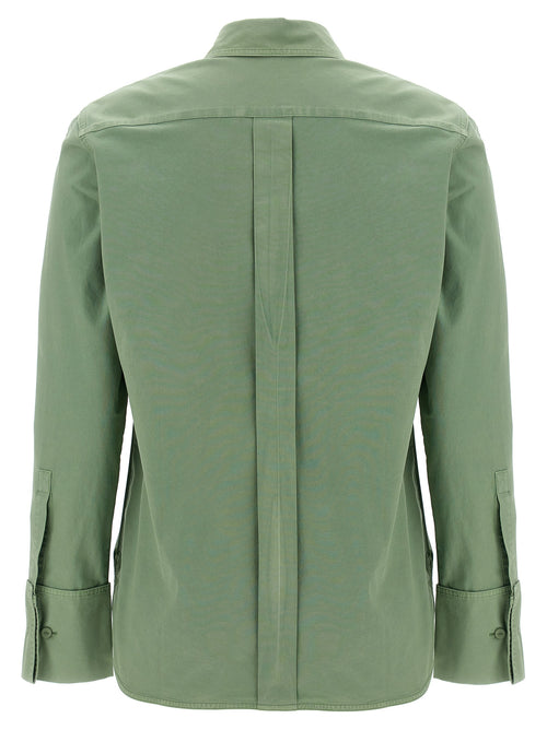 Francia Green Cotton Stretch Shirt