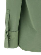 Francia Green Cotton Stretch Shirt